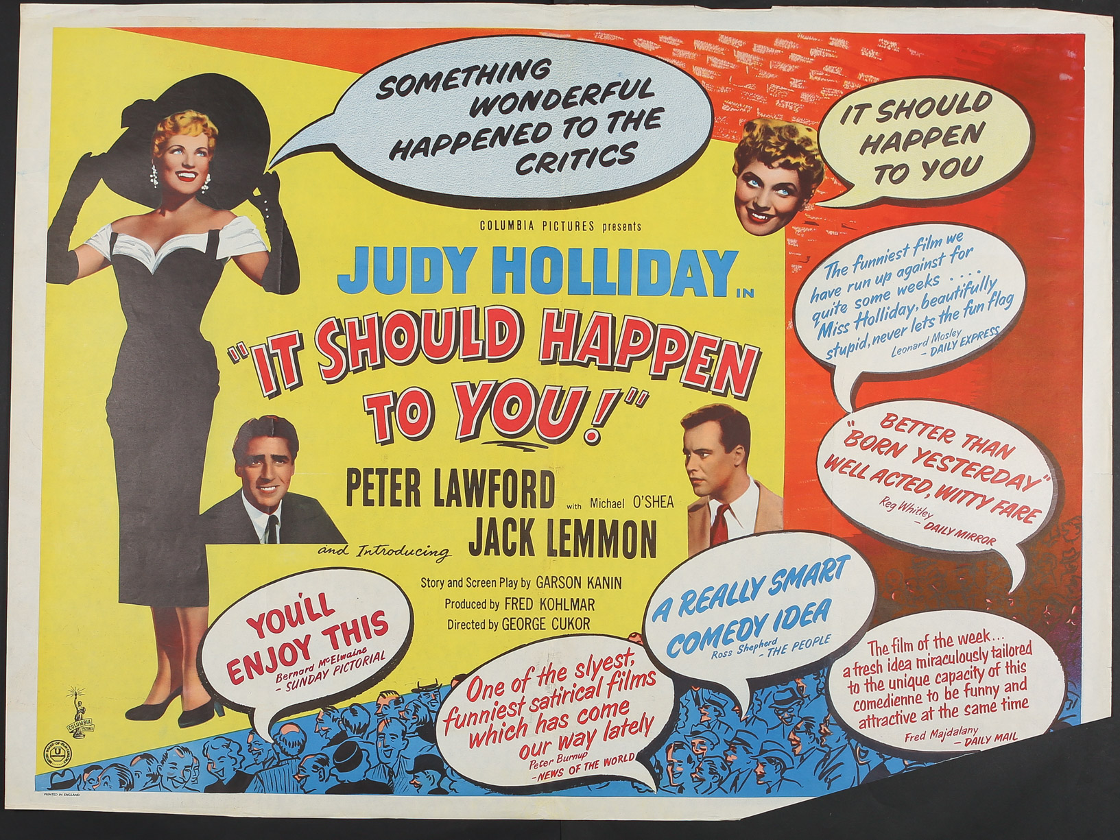 IIB137 “It Should Happen To You”, Original Quad film poster (1954)